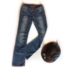 BONGO Low Bootcut Flare Dark Blue Denim Jeans 26/5